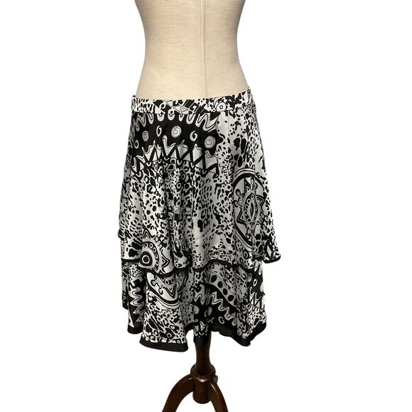 Lapis Layered Ruffle Skirt Animal Print Size L - Picture 6 of 10